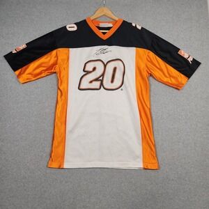 Tony Stewart Jersey Medium White Orange #20 Football Racing Winners Circle Y2K